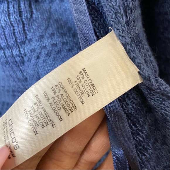 CHICO’S Macie Cardigan Blue 0 Small - Picture 7 of 7